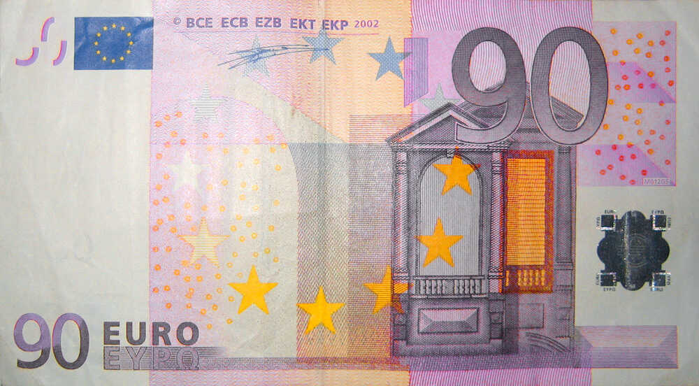 сколько будет 90 тысяч рублей в евро