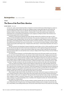 The Dawn of the Post-Clinic Abortion - NYTimes