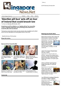 Singapore News - 'Abortion pill bus' sets off on tour of Ireland 