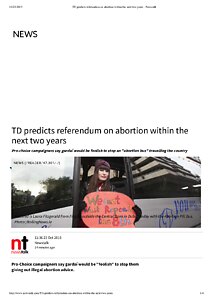 TD predicts referendum on abortion 