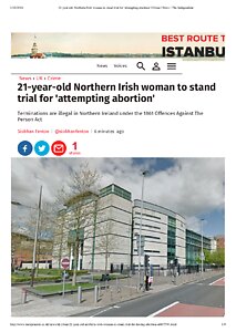 21-year-old Northern Irish woman to stand trial for 'attempting abortion' _ Crime _ News _ The Independent.pdf