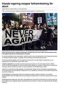 Irlands regering stoppar folkomröstning för abort _ Offensiv.