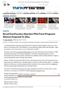 Brazil Confiscates Abortion Pills From Pregnant Women Exposed To Zika _ ThinkProgress.pdf