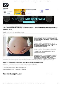 ONG holandesa distribui pílulas abortivas a mulheres brasileiras por causa do zika vírus - Notícias - R7 Saúde.pdf