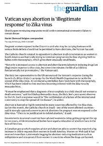 Vatican says abortion is 'illegitimate response' to Zika virus _ World news _ The Guardian.pdf
