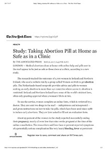NewYorkTimes_Study_ Taking Abortion Pill at Home as Safe as in a Clinic - The New York Times.pdf