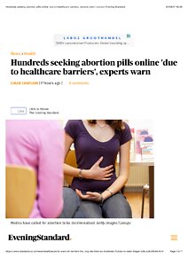 Evening Standard, Hundreds seeking abortion pills online 'due to healthcare barriers', experts warn | London Evening Standard.pdf