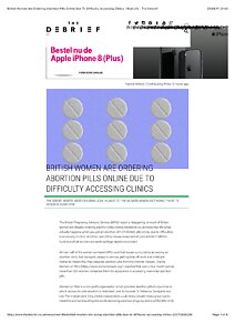 The Debrief, British Women Are Ordering Abortion Pills Online Due To Difficulty Accessing Clinics | Real Life | The Debrief.pdf