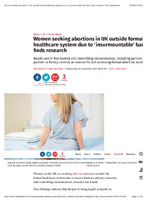 Women seeking abortions in UK outside formal healthcare system due to 'insurmountable' barriers, finds research | The Independent.pdf