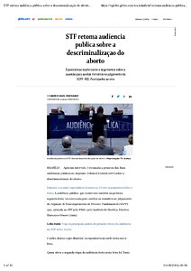 STF retoma audiência pública sobre a descriminalização do aborto - Jornal O Globo.pdf