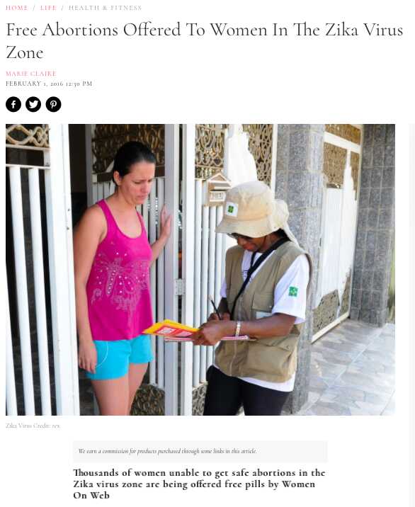Marie Claire Zika Abortion